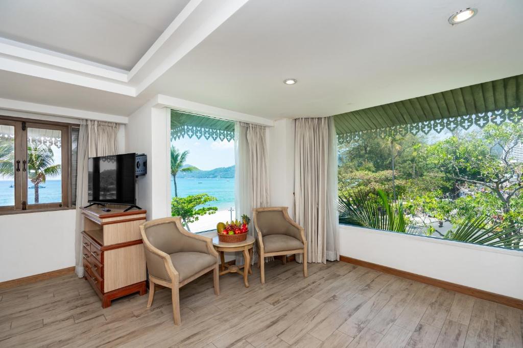 Sea view room at beachfront hotel in Patong Phuket