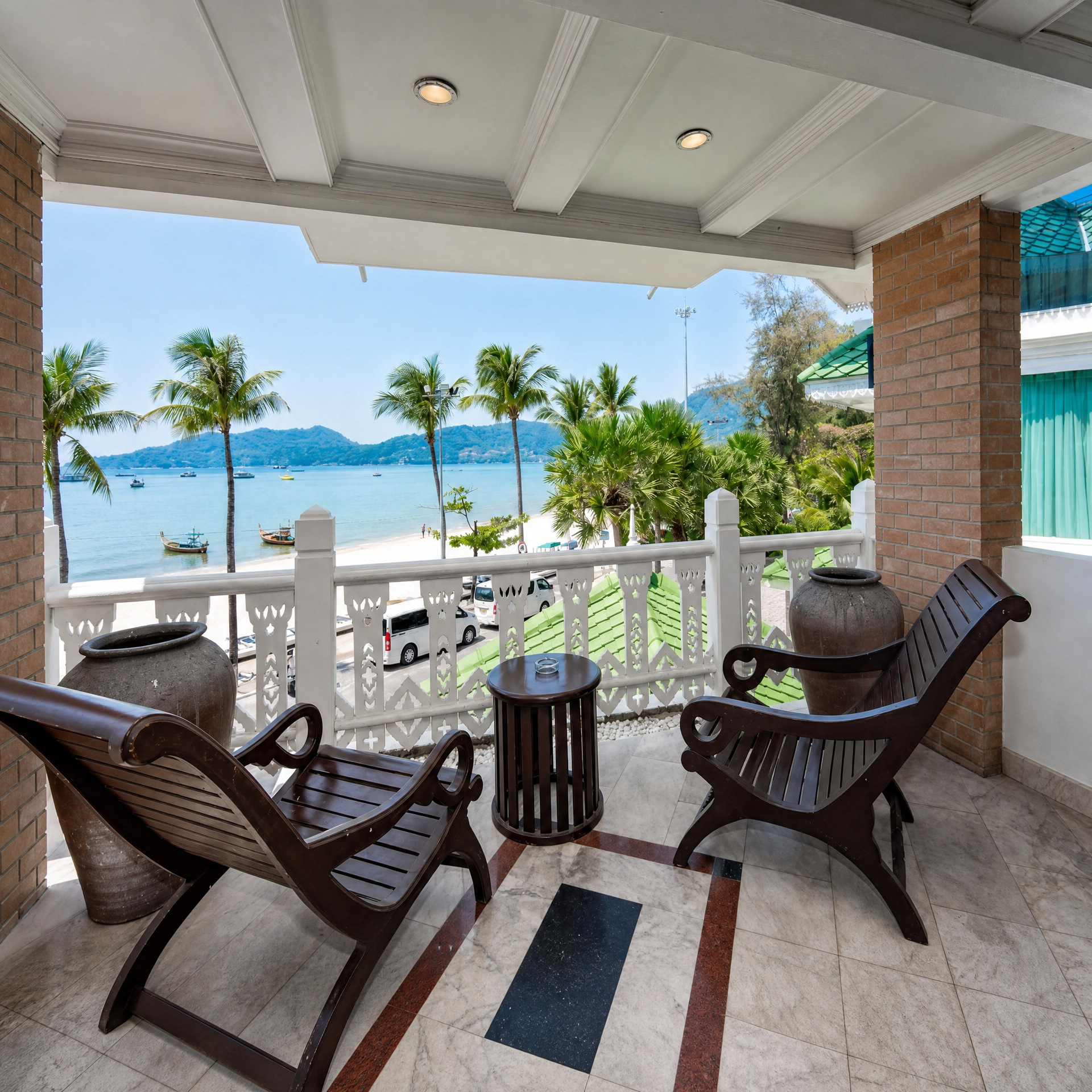 Sea view room at beachfront hotel in Patong Phuket